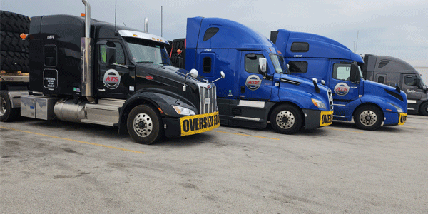 ATS truck fleet parked in lot