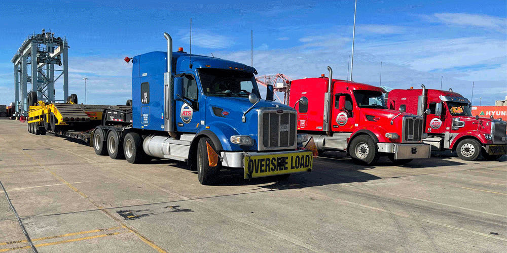 Three ATS trucks lined up