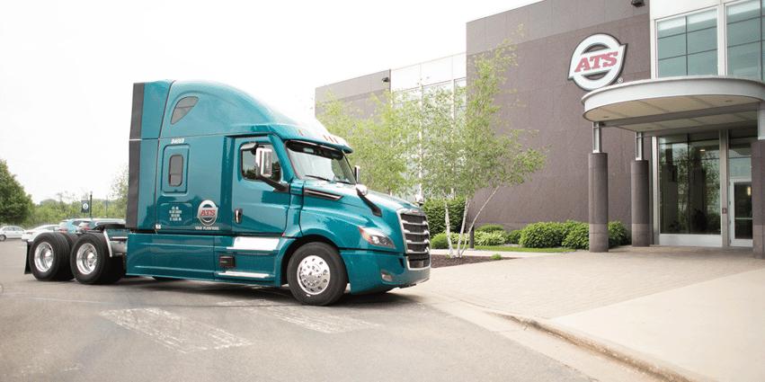An ATS truck outside our corporate headquarters