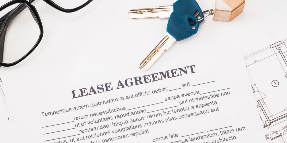 A blank lease agreement.