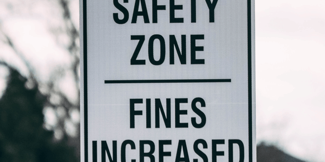 Safety Zone road sign, CDL citations vs warnings, trucking, ATS