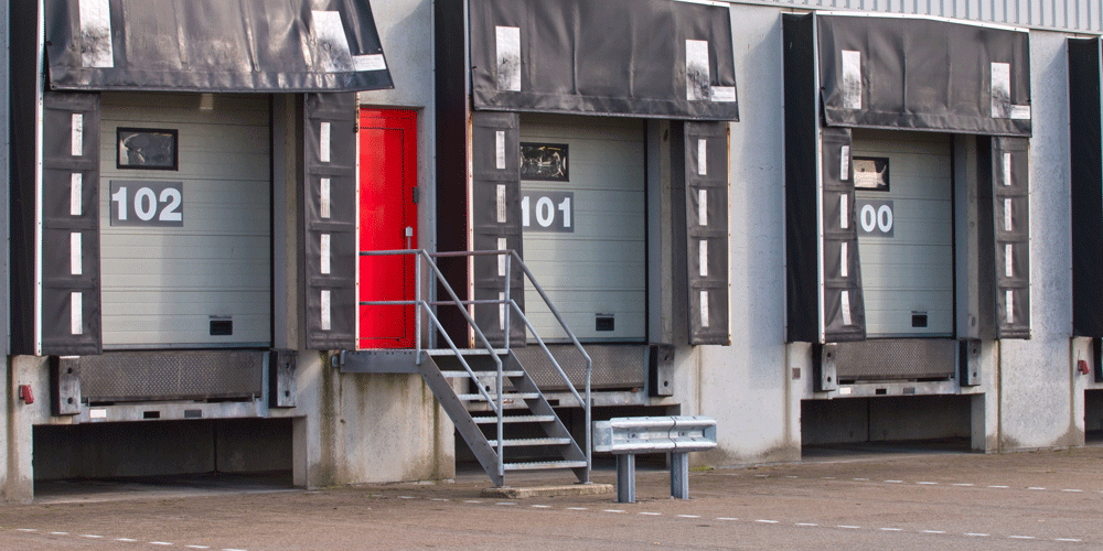 Three freight docks.