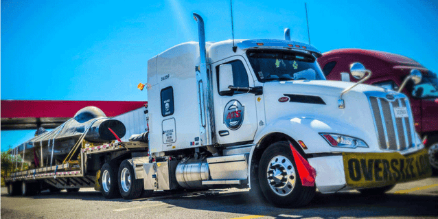 ATS truck hauling military freight