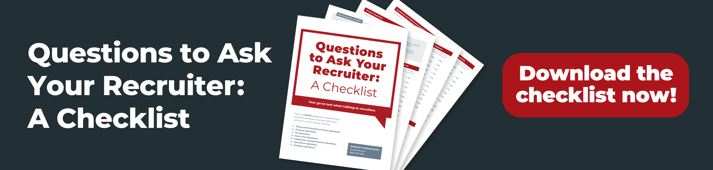 Questions to ask your recruiter; fuel surcharge guide for truck drivers; ATS