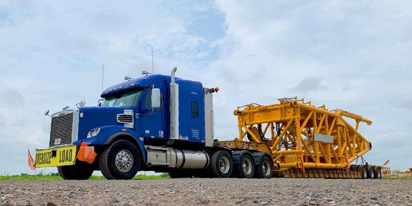 Heavy Haul Truck Hauling Large Freight