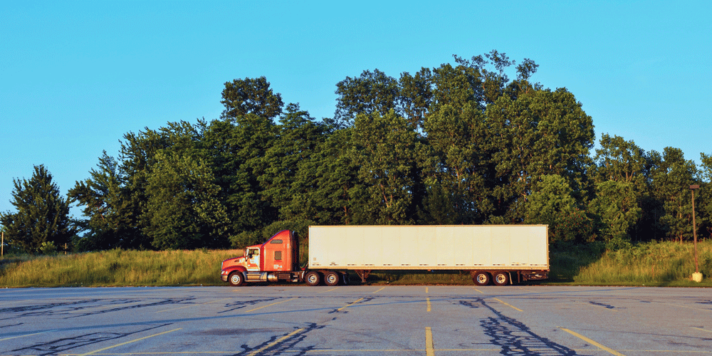 TruckAbandonedInParkingLot