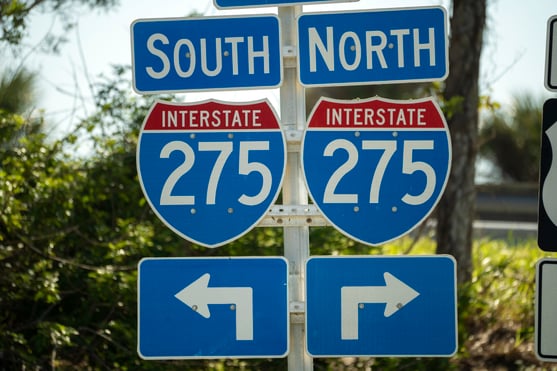 blue-direstional-road-sign-indicating-direction, ATS